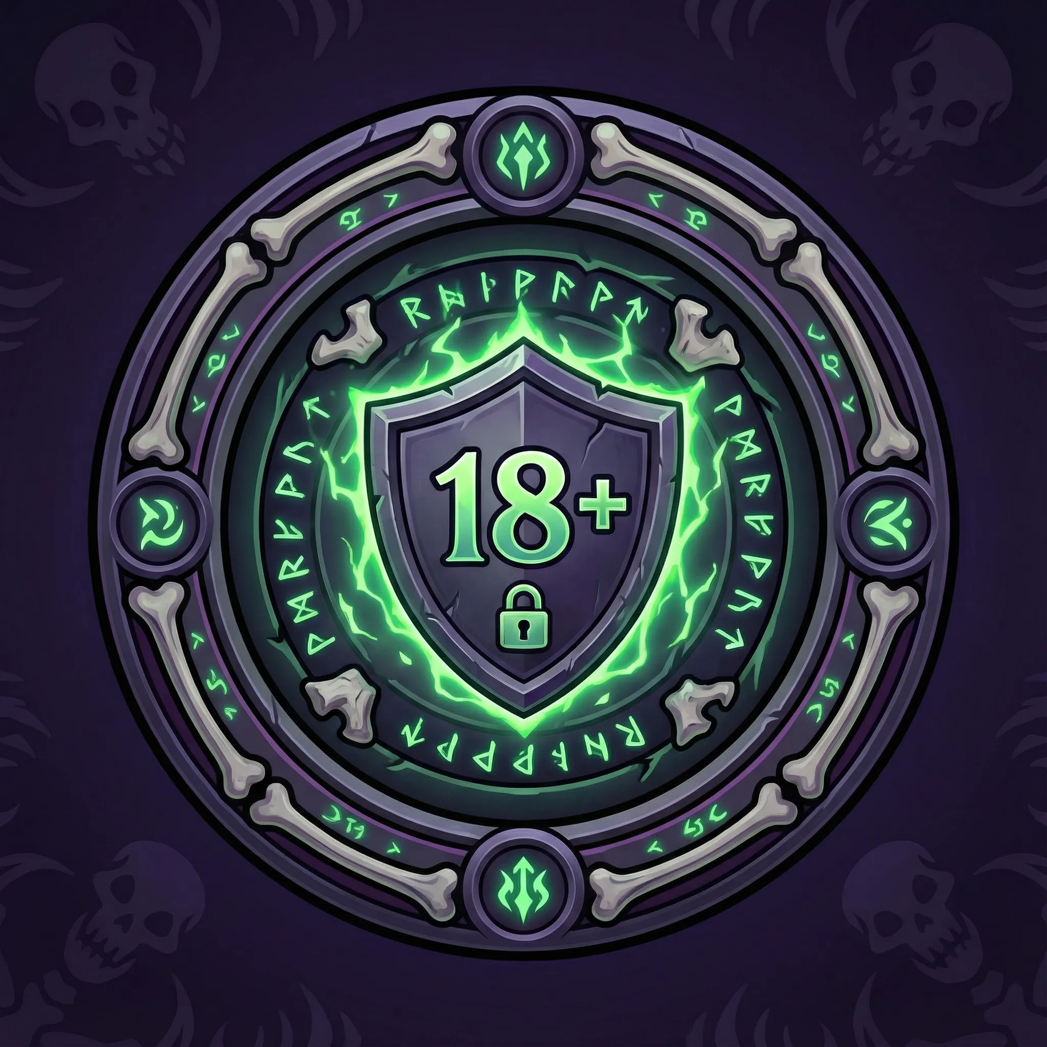 Ícone de jogo responsável com símbolo 18+